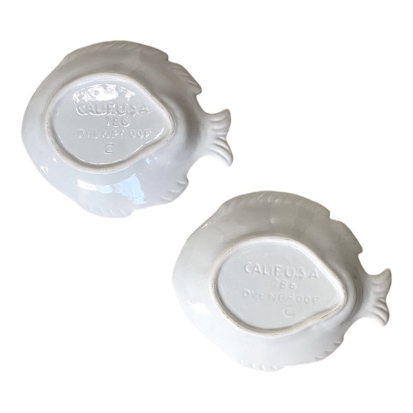 California USA Pottery Sushi Plate Mini Charcuterie White Fish Luncheon Platter - Picture 2 of 3